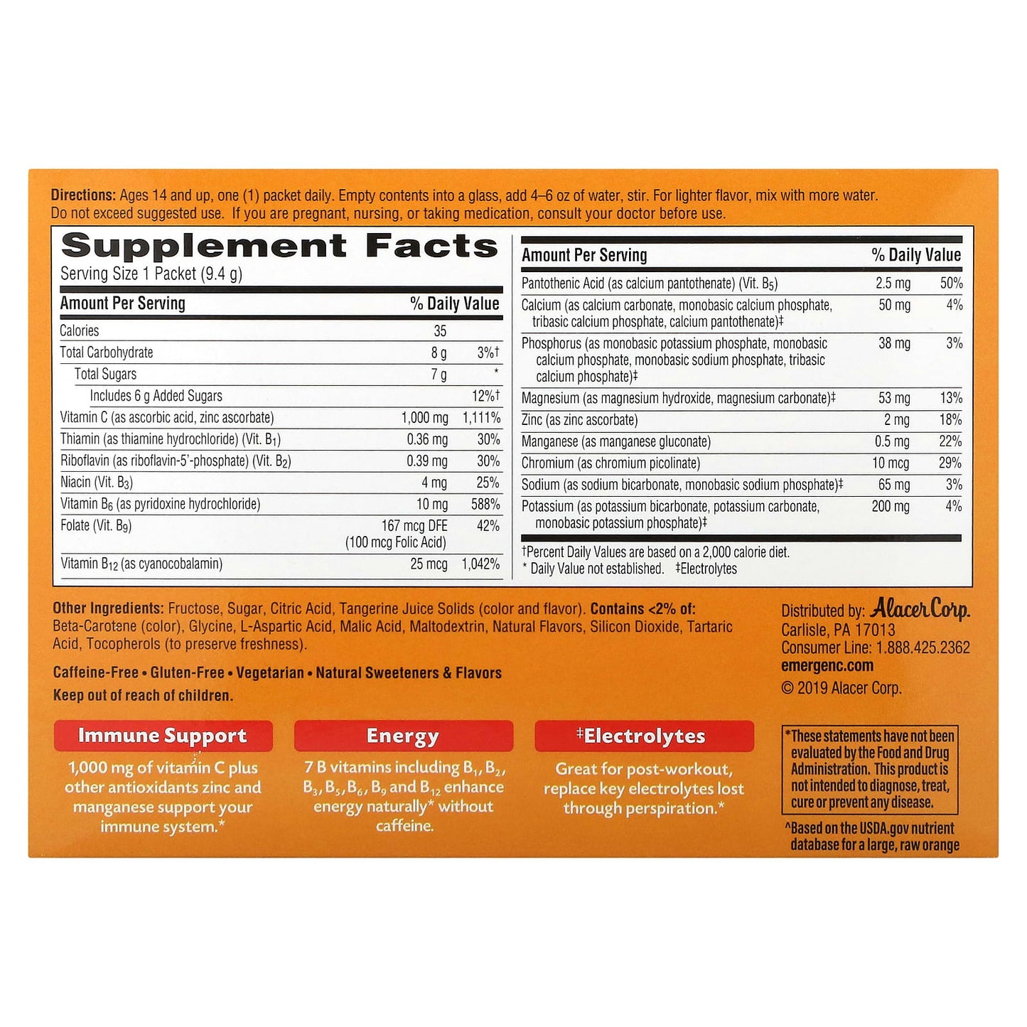 Boost Your Immune System with Emergen-C Tangerine Vitamin C - Image 2