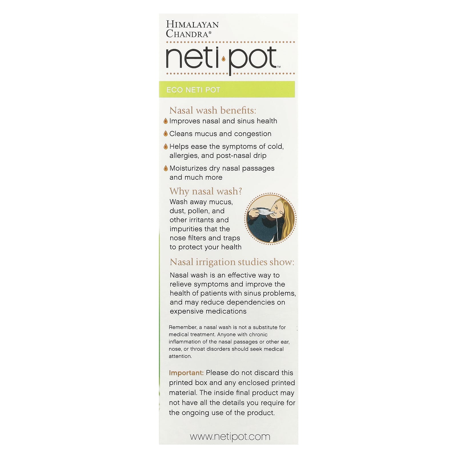 Relieve Sinus Pressure with Himalayan Chandra Eco Neti Pot - Image 2