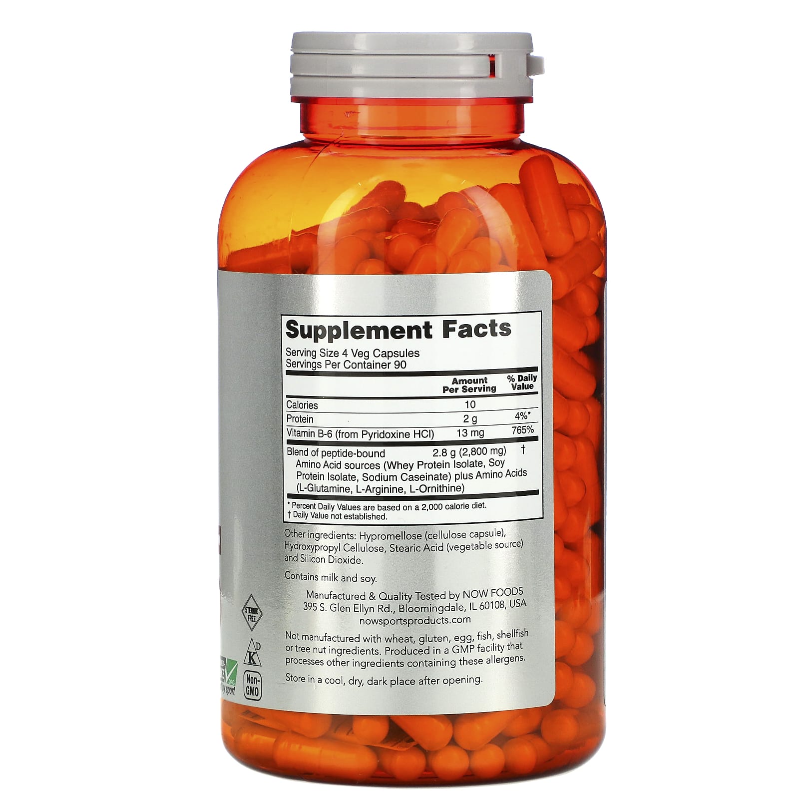 NOW Foods, Sports, Amino Complete, 360 Veg Capsules - Image 2