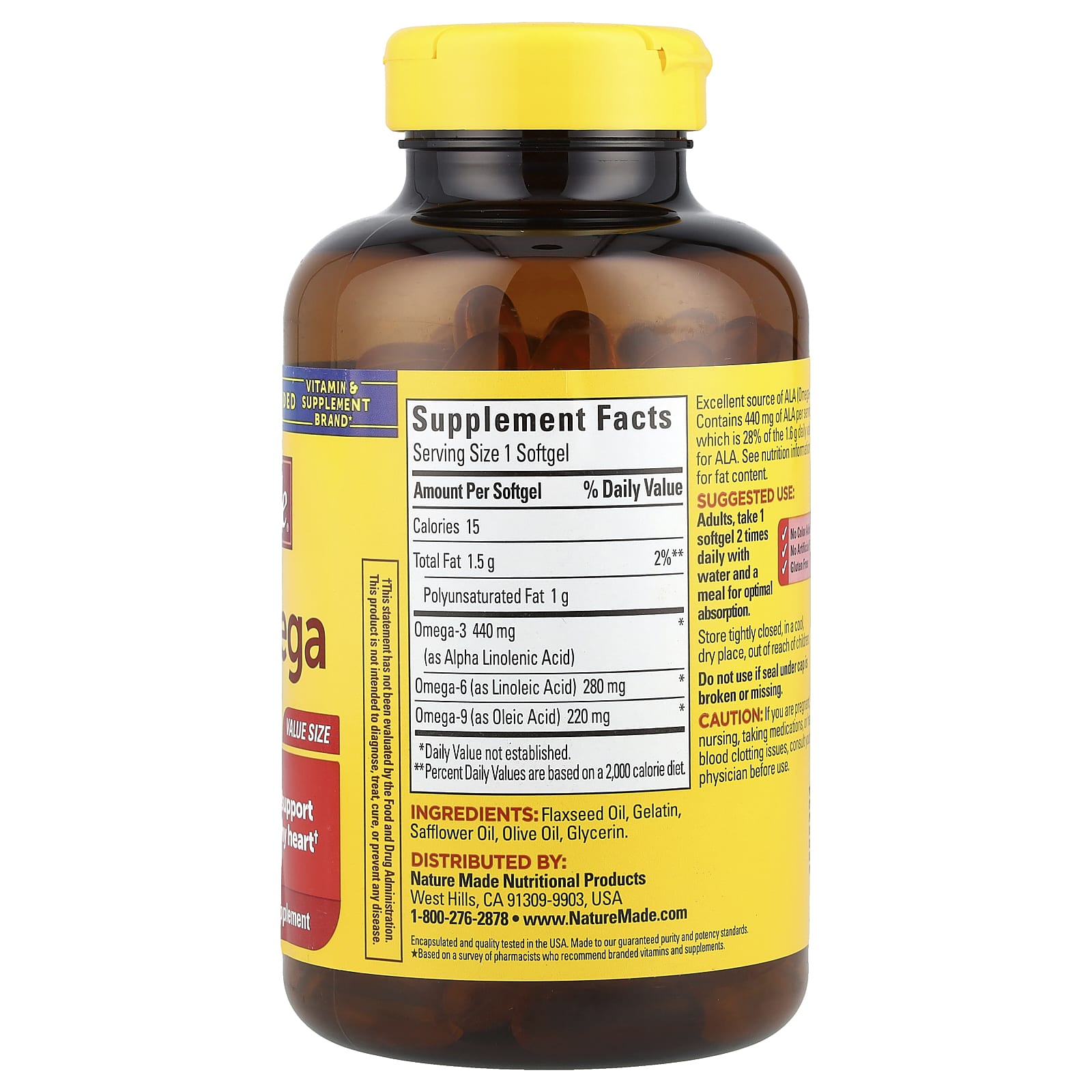 Nature Made, Triple Omega, 150 Softgels - Image 2