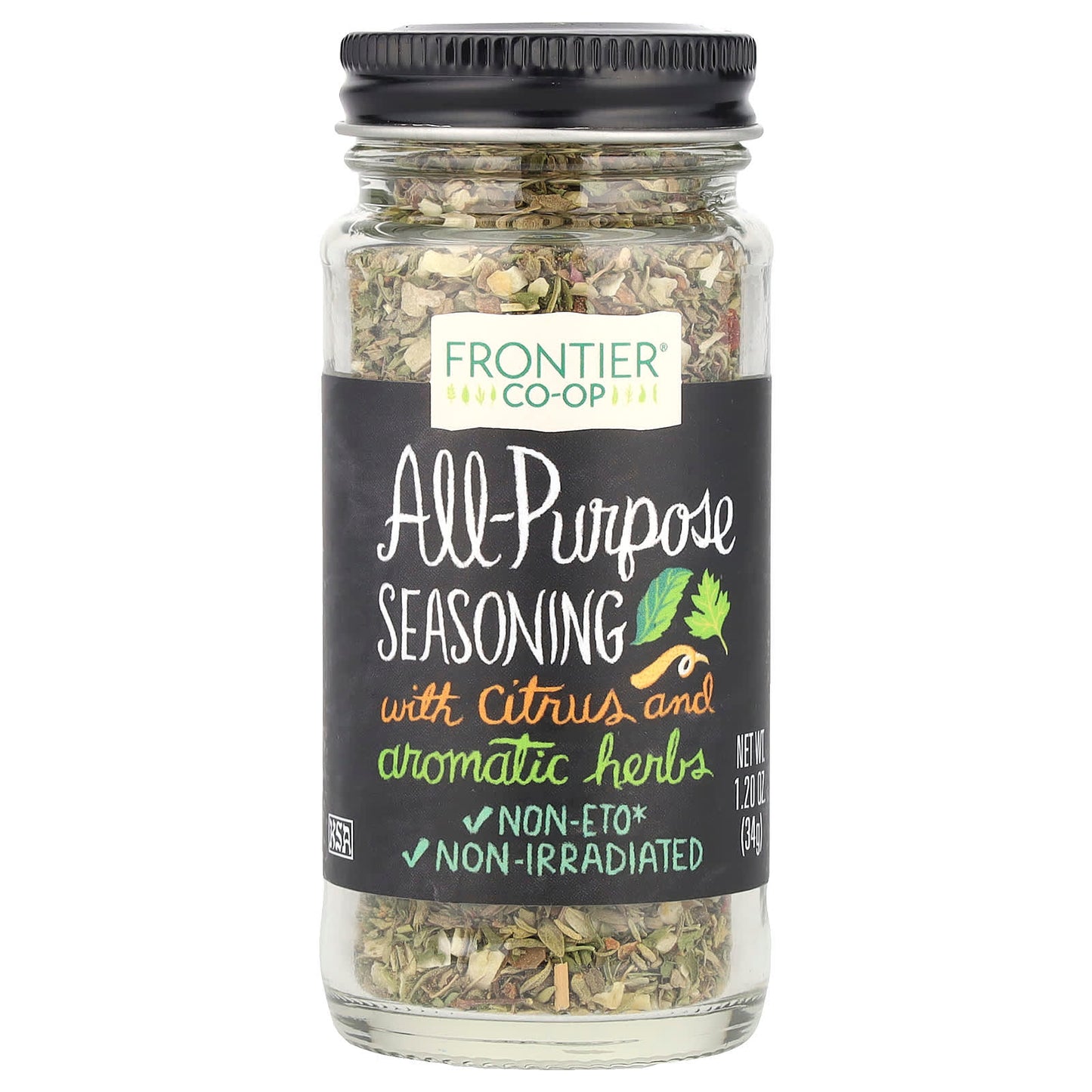 Frontier Co-op All-Purpose Seasoning with Citrus & Herbs, 1.2 oz - Image 1