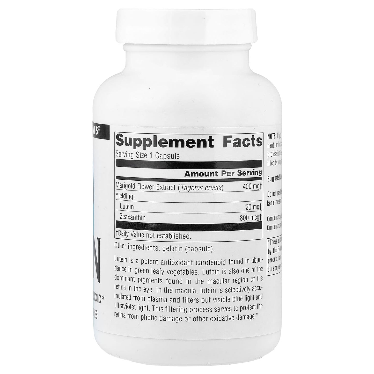 Source Naturals, Lutein, 20 mg, 120 Capsules - Image 2