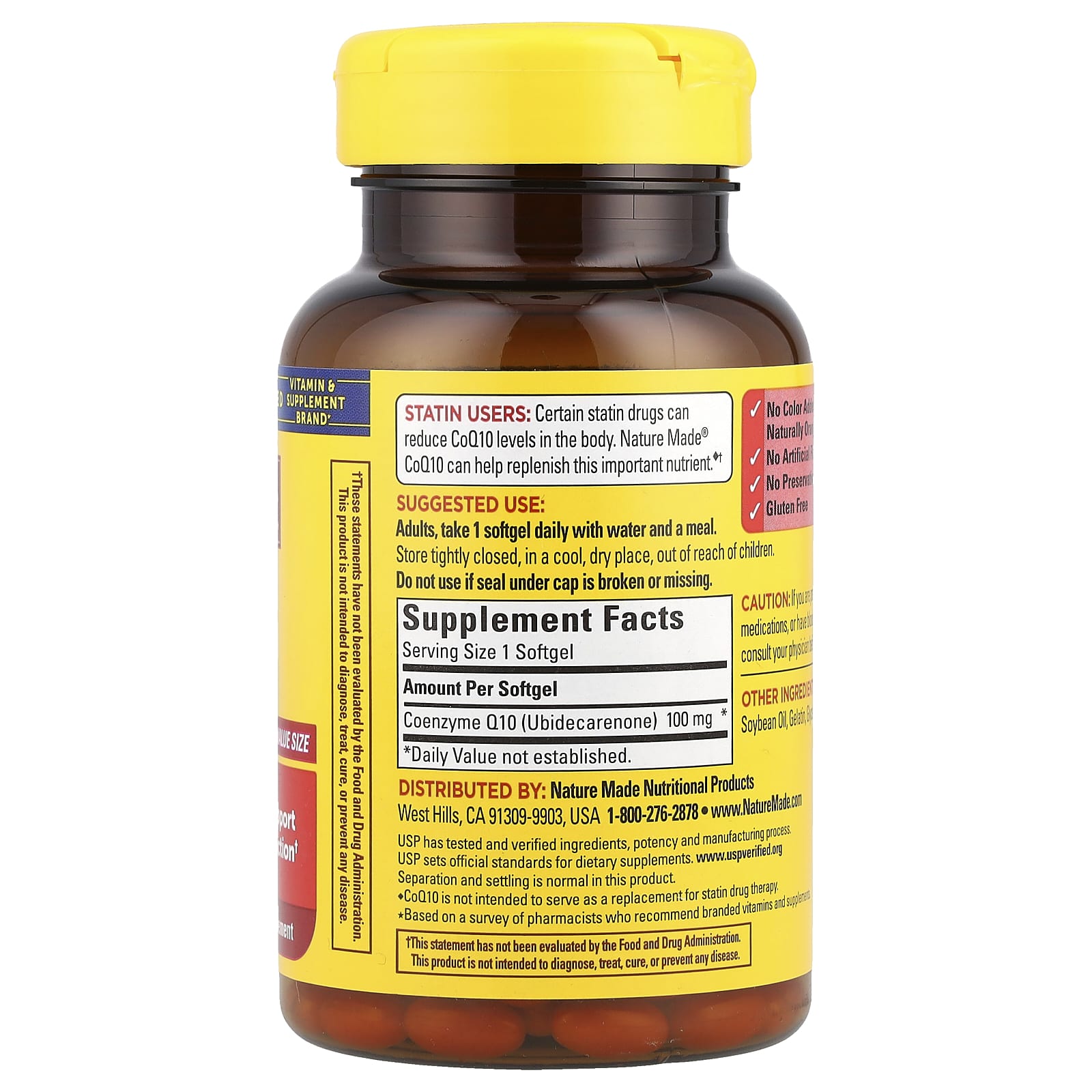 Nature Made, CoQ10, 100 mg, 72 Softgels - Image 2