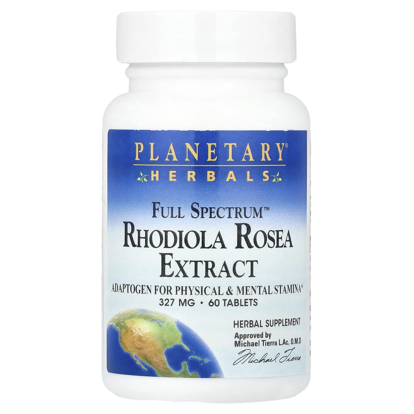 Planetary Herbals, Full Spectrum™ Rhodiola Rosea Extract, 60 Tablets (327 mg Per Tablet) - Image 1