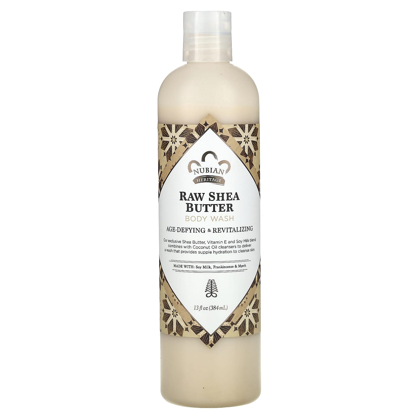 Nubian Heritage, Body Wash, Raw Shea Butter, 13 fl oz (384 ml) - Image 1