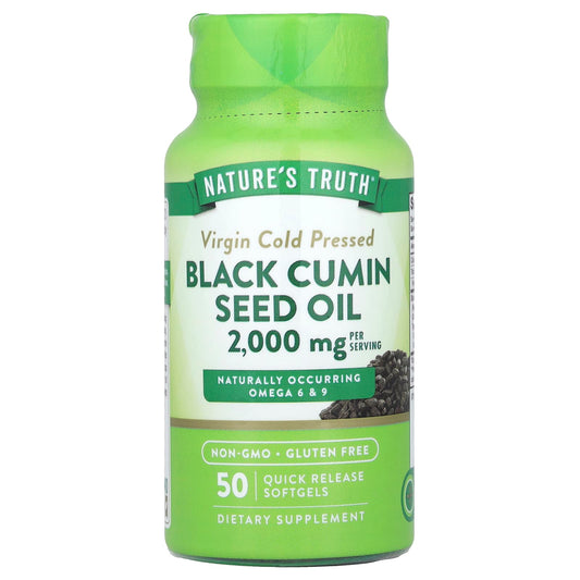 Nature's Truth, Black Cumin Seed Oil, 50 Quick Release Softgels (1,000 mg per Softgel) - Image 1