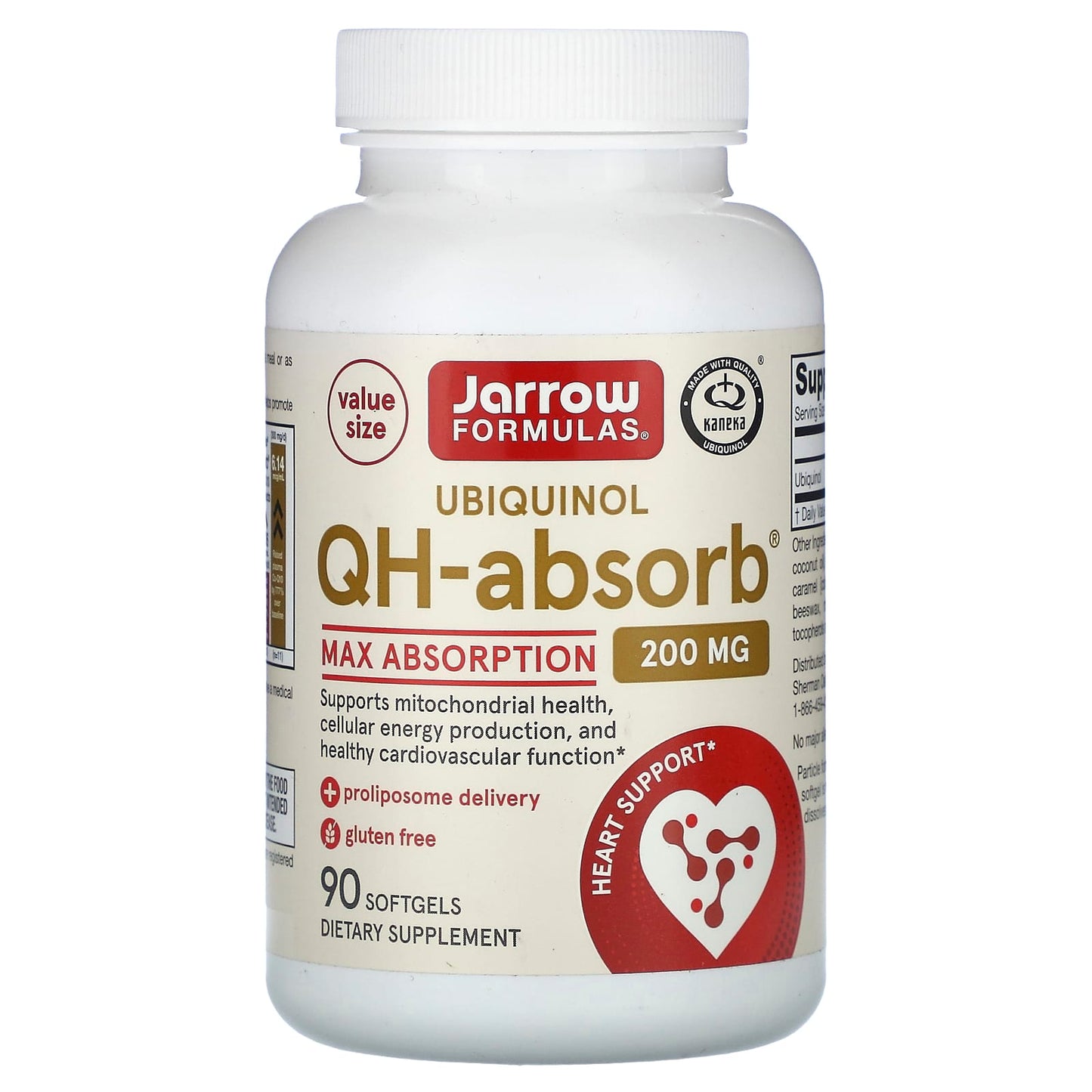 Jarrow Formulas Ubiquinol QH-Absorb Max Absorption 200mg 90 Softgels - Image 1
