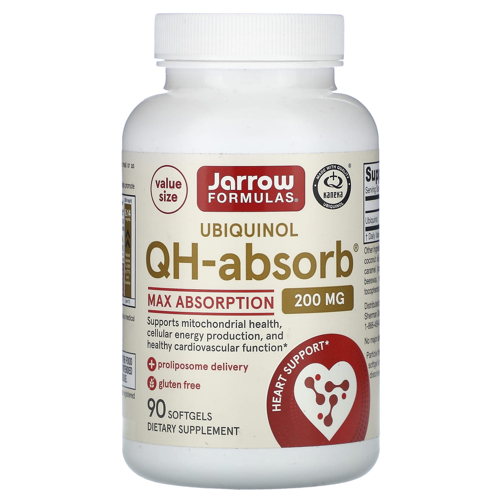 Jarrow Formulas Ubiquinol QH-Absorb Max Absorption 200mg 90 Softgels - Image 1