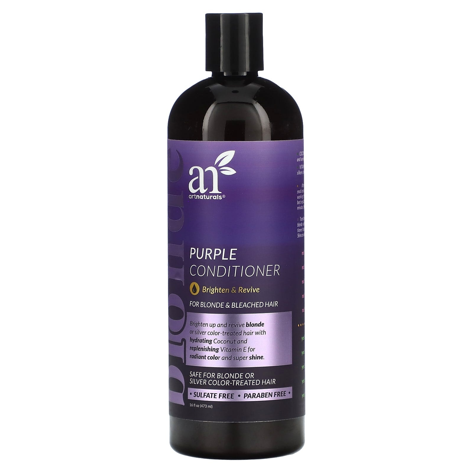 Purple Conditioner for Blonde & Bleached Hair | Vegan, Paraben Free - Image 1