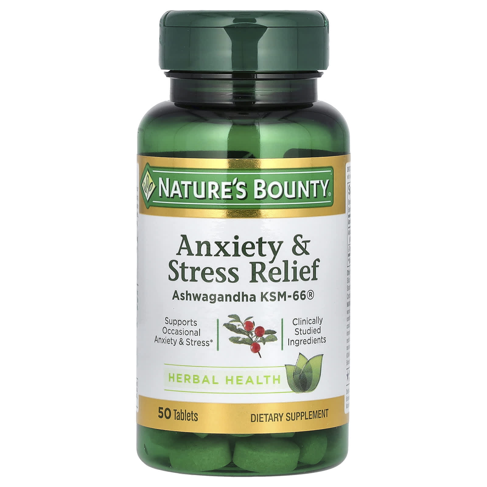 Nature's Bounty, Anxiety & Stress Relief, 50 Tablets - Image 1