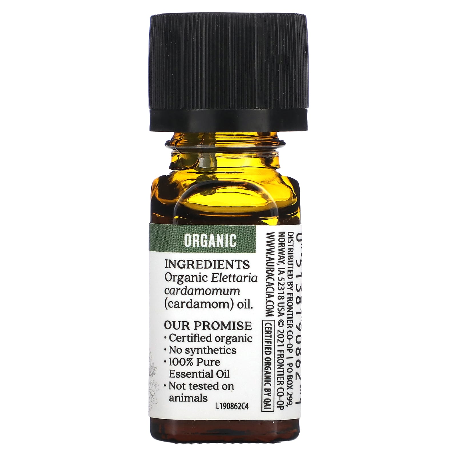 Aura Cacia Organic Cardamom Essential Oil, 0.25 fl oz (7.4 ml) - Image 2