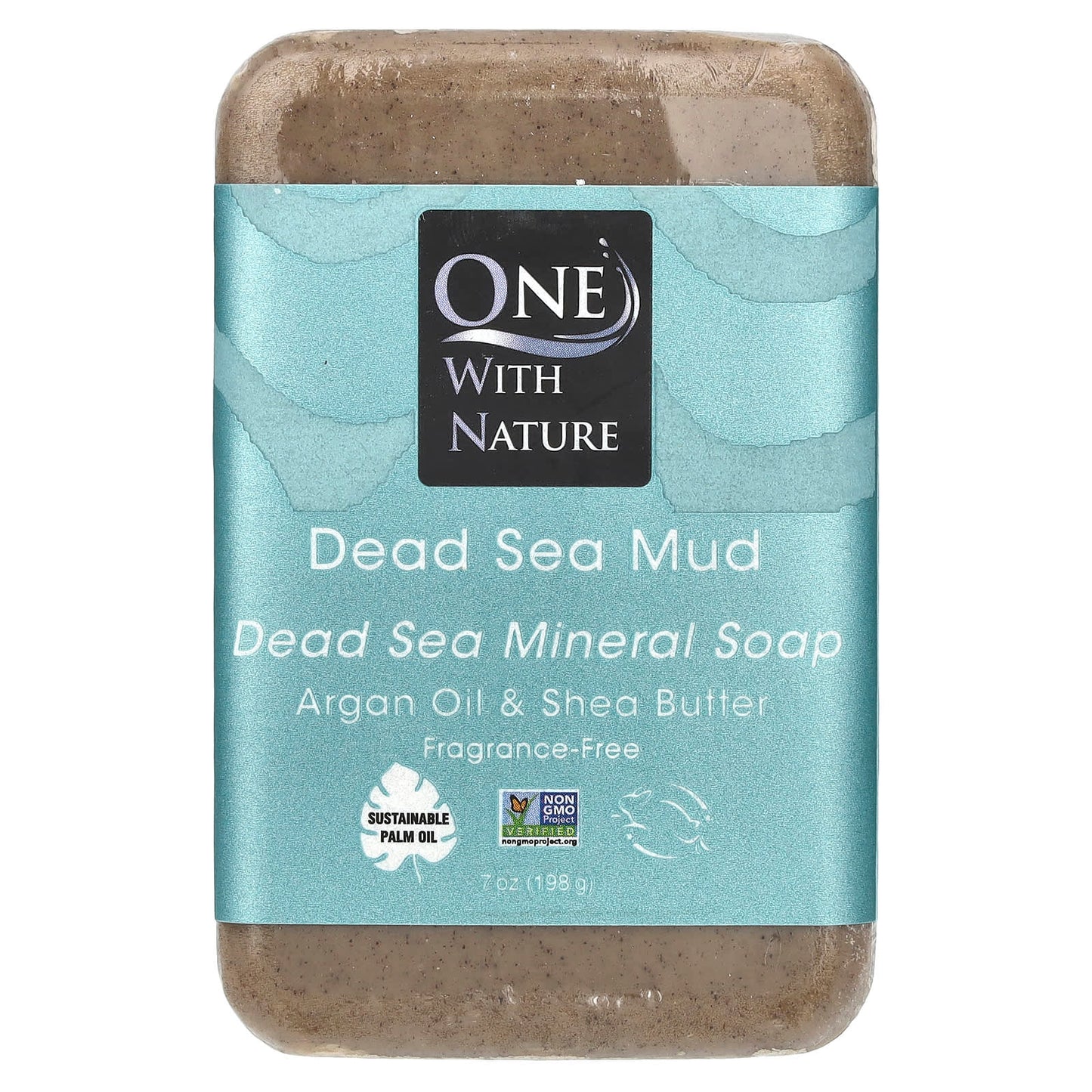 One with Nature, Dead Sea Mineral Bar Soap, Dead Sea Mud, Fragrance-Free, 7 oz (198 g) - Image 1