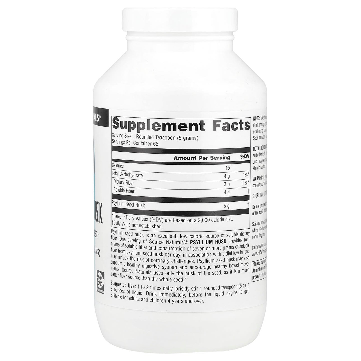 Source Naturals, Psyllium Husk Powder, 12 oz (340 g) - Image 2