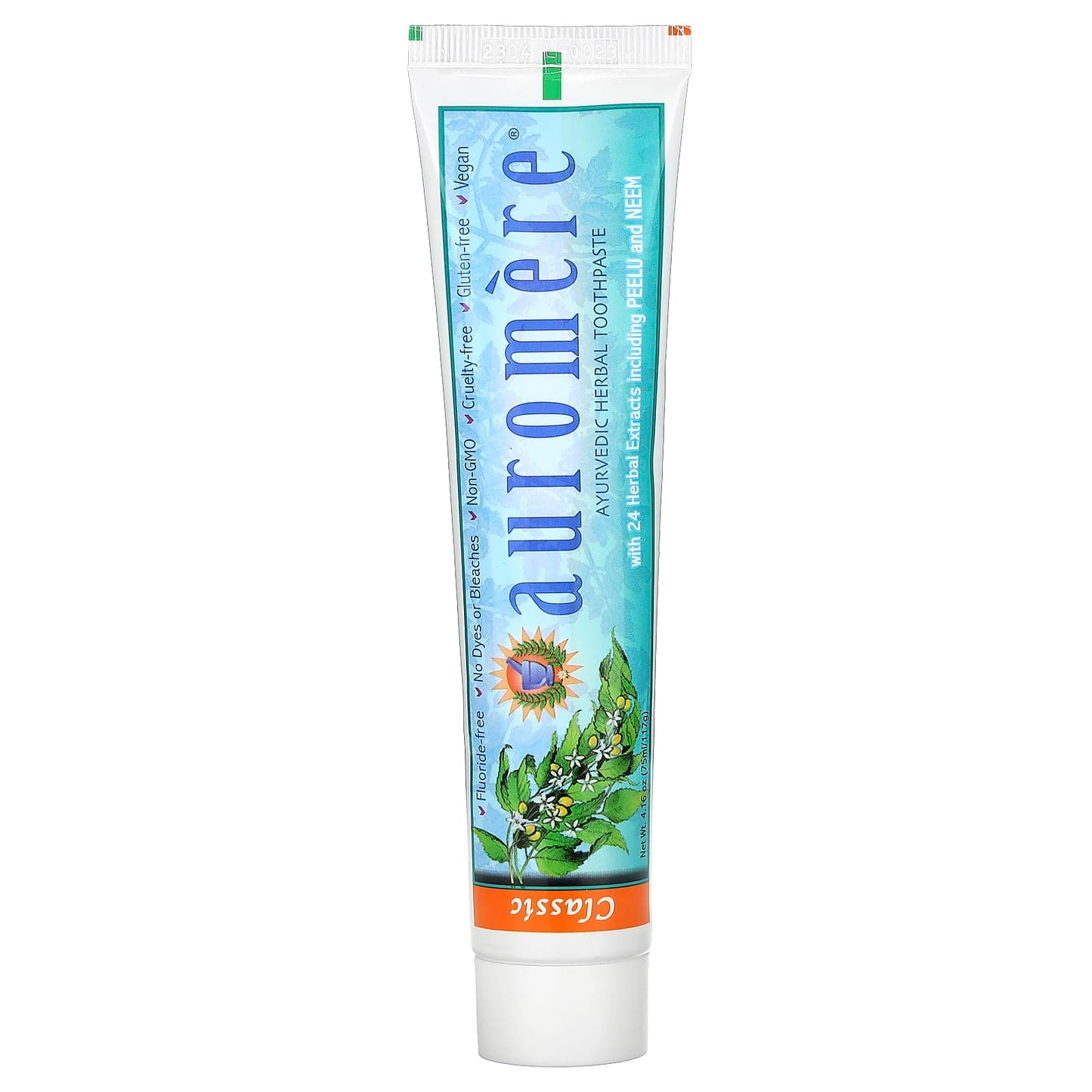 Auromere Ayurvedic Toothpaste, Classic, 4.16 oz - Natural Oral Care - Image 1
