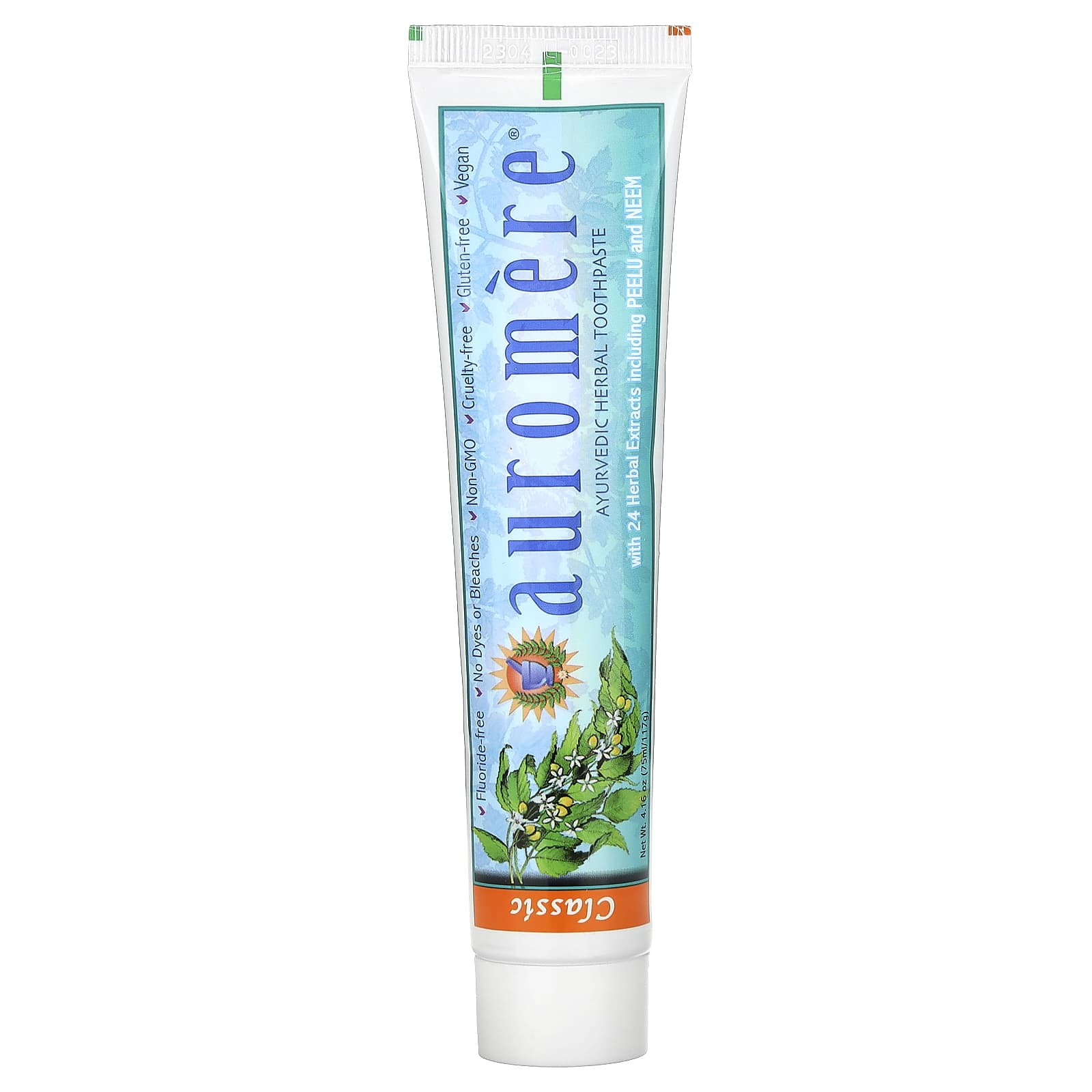Auromere Ayurvedic Toothpaste, Classic, 4.16 oz - Natural Oral Care - Image 1