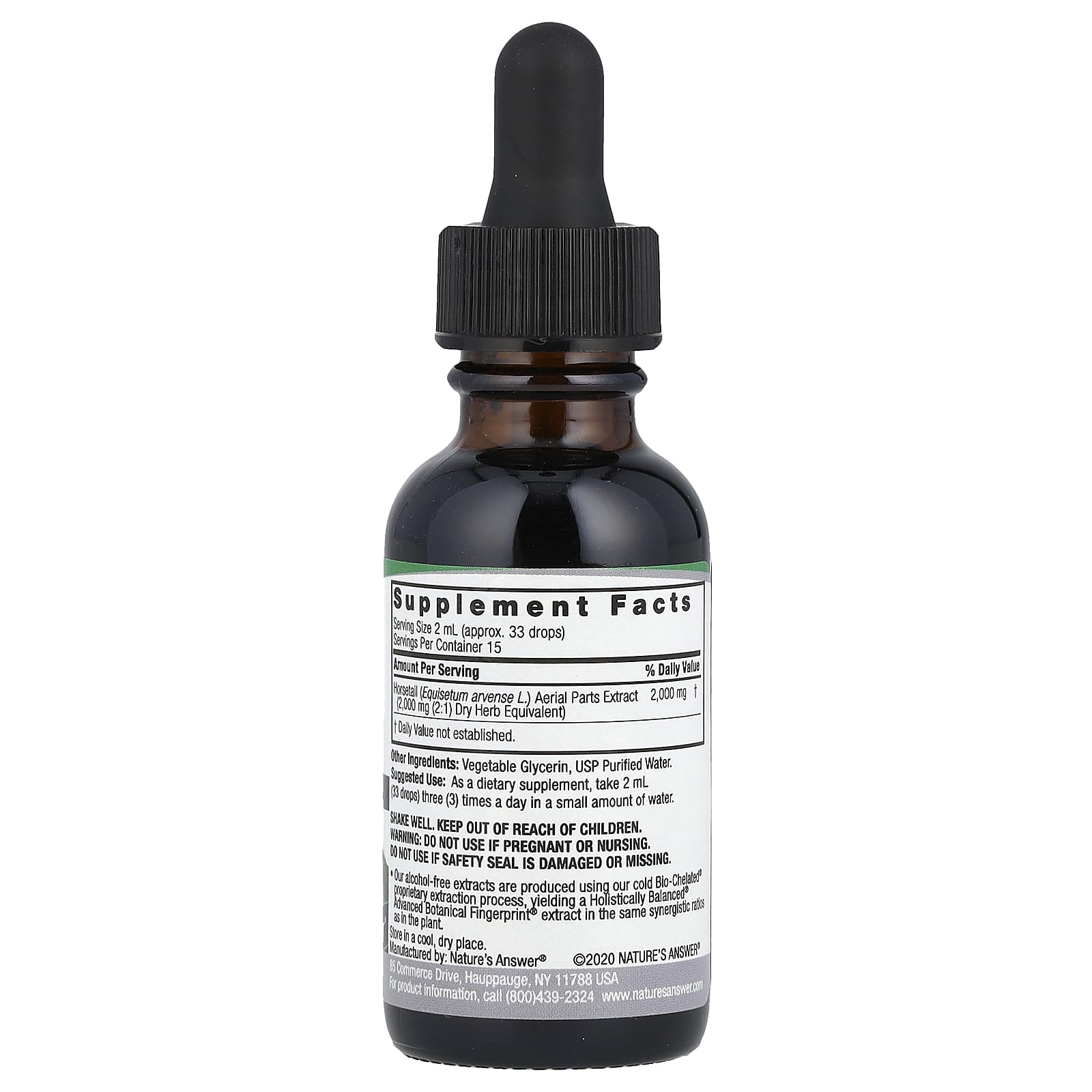 Nature's Answer, Horsetail Extract, Alcohol-Free, 2,000 mg, 1 fl oz (30 ml) - Image 2