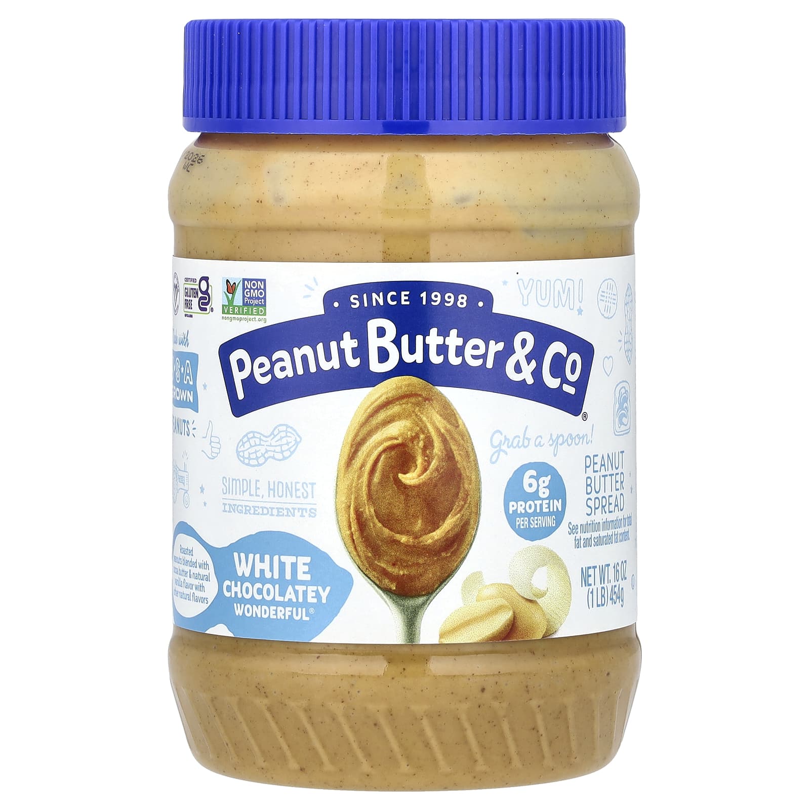 Peanut Butter & Co., Peanut Butter Spread, White Chocolatey Wonderful®, 16 oz (454 g) - Image 1