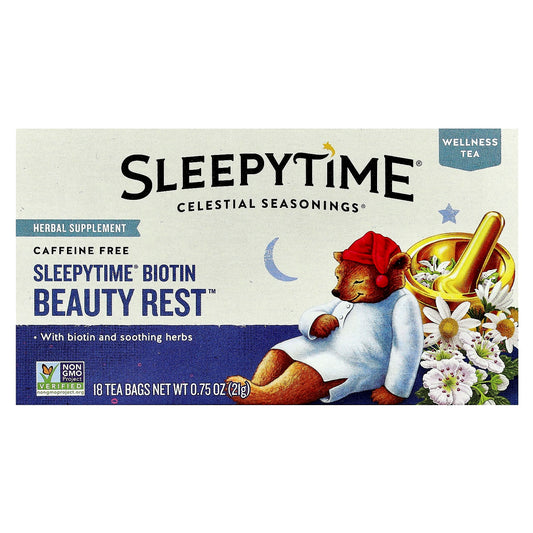 Celestial Seasonings Sleepytime Biotin Beauty Rest Caffeine Free Tea - Image 1