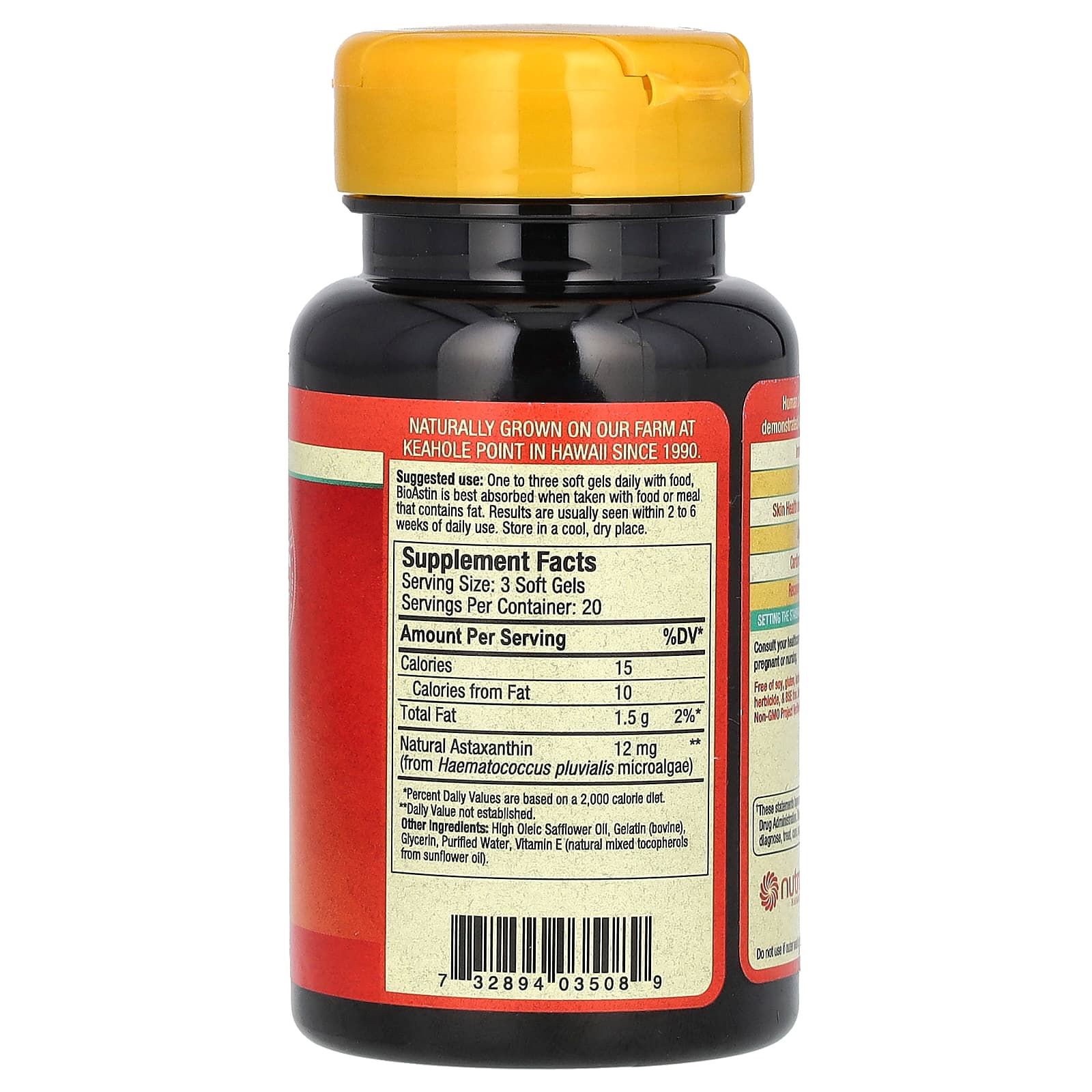 Nutrex Hawaii, BioAstin, Hawaiian Astaxanthin, 4 mg, 60 Soft Gels - Image 2