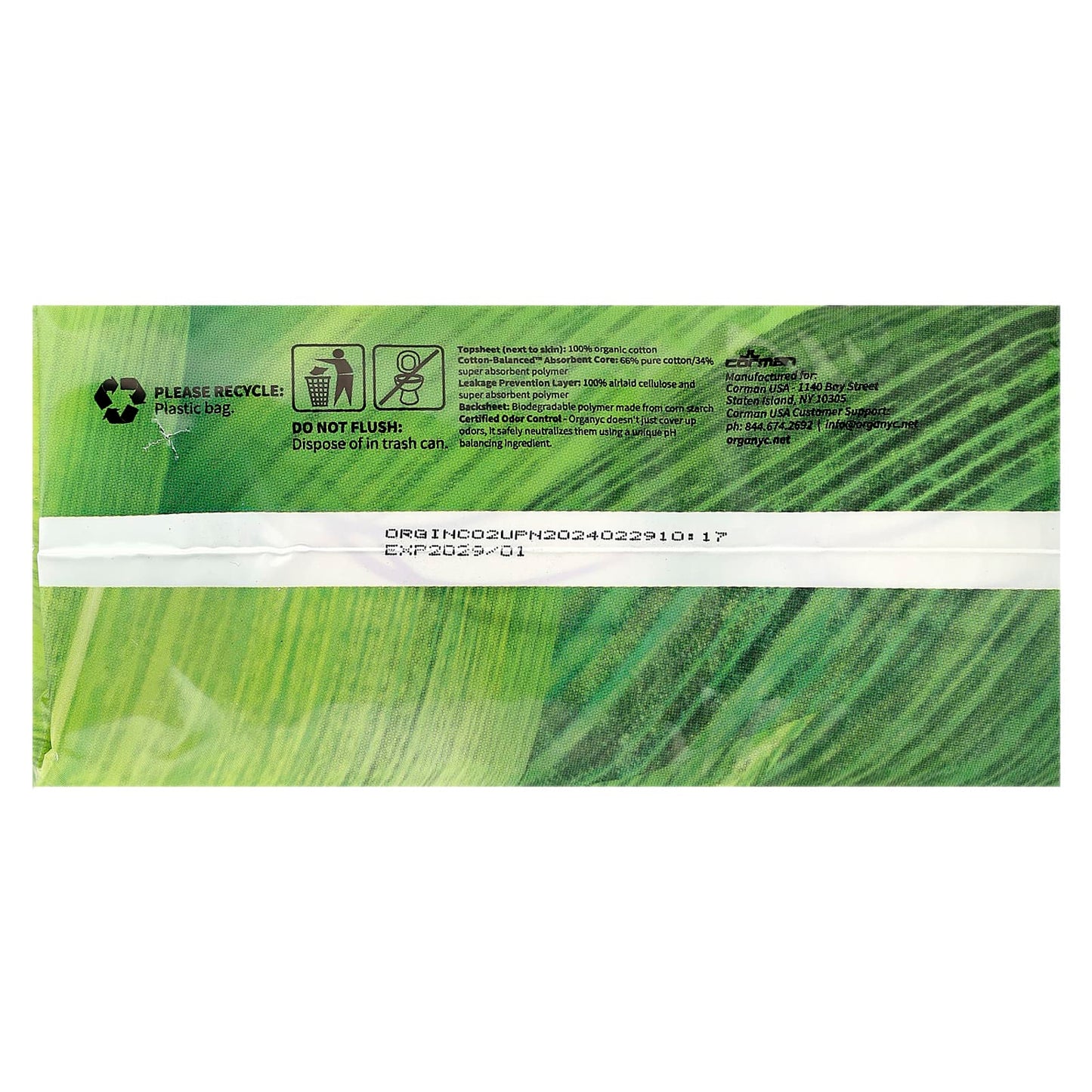 Organyc, Bladder Control Pads, Moderate, 20 Pads - Image 2