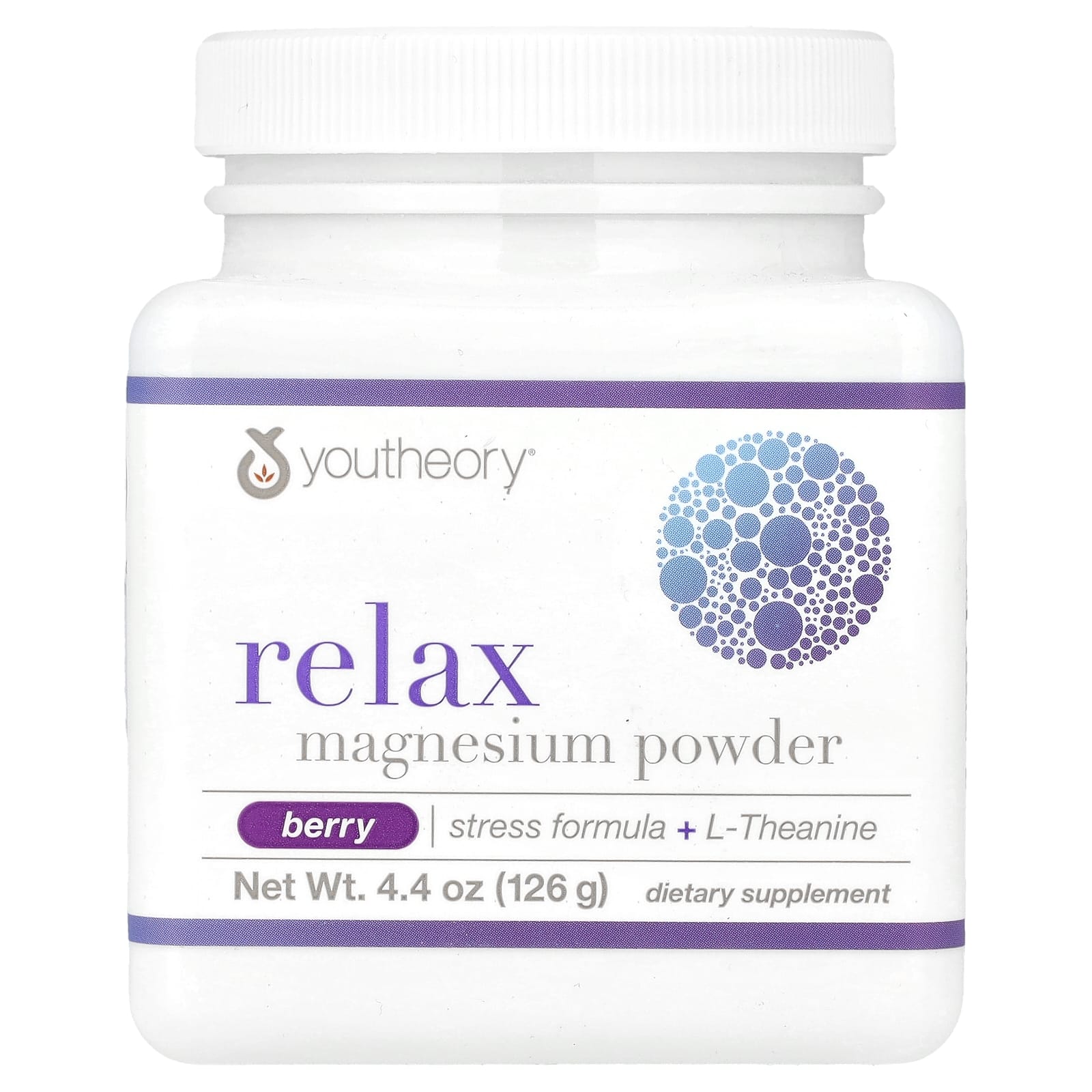Youtheory, Relax, Magnesium Powder, Berry, 4.4 oz (126 g) - Image 1