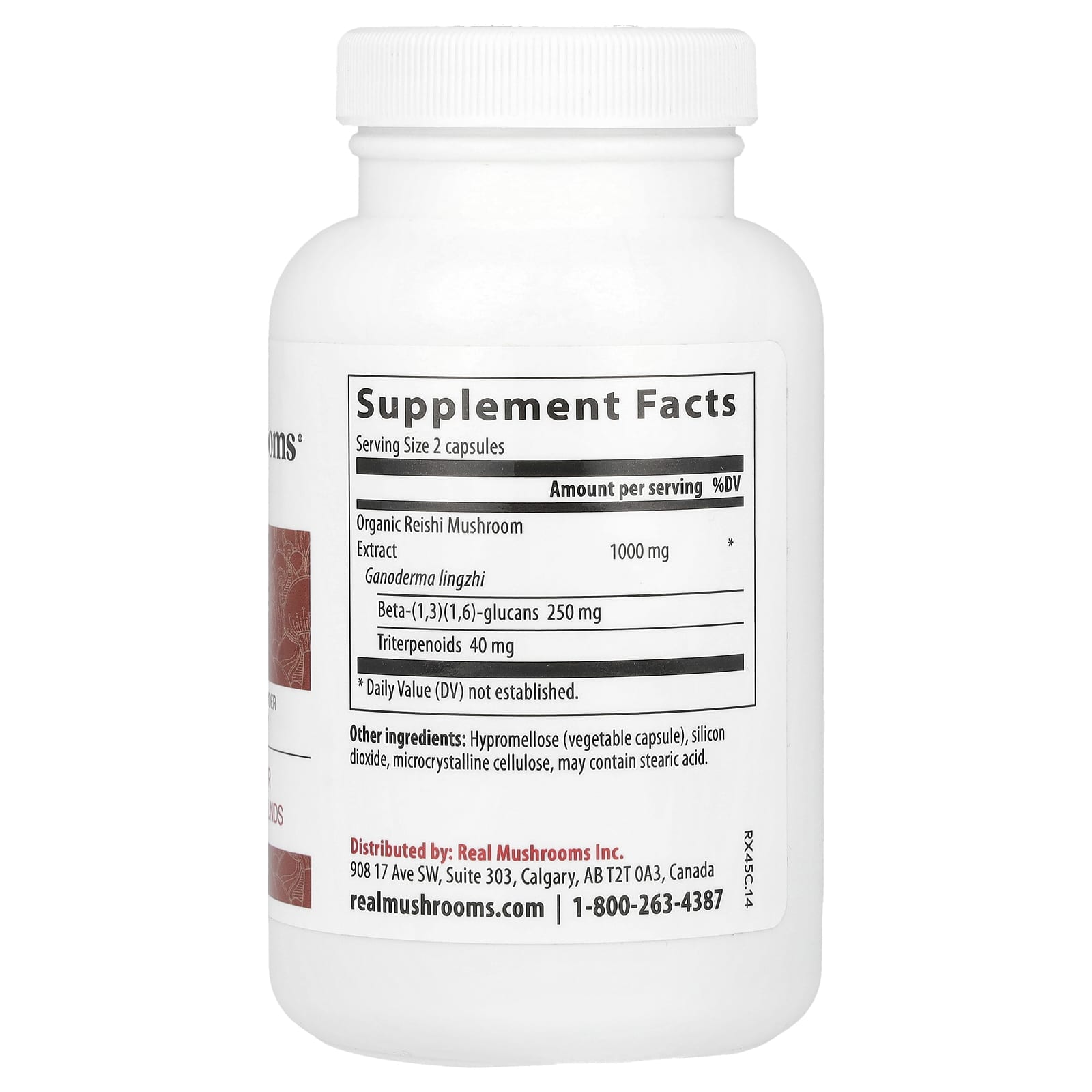 Real Mushrooms, Reishi, Mushroom Extract Powder, 90 Capsules - Image 2