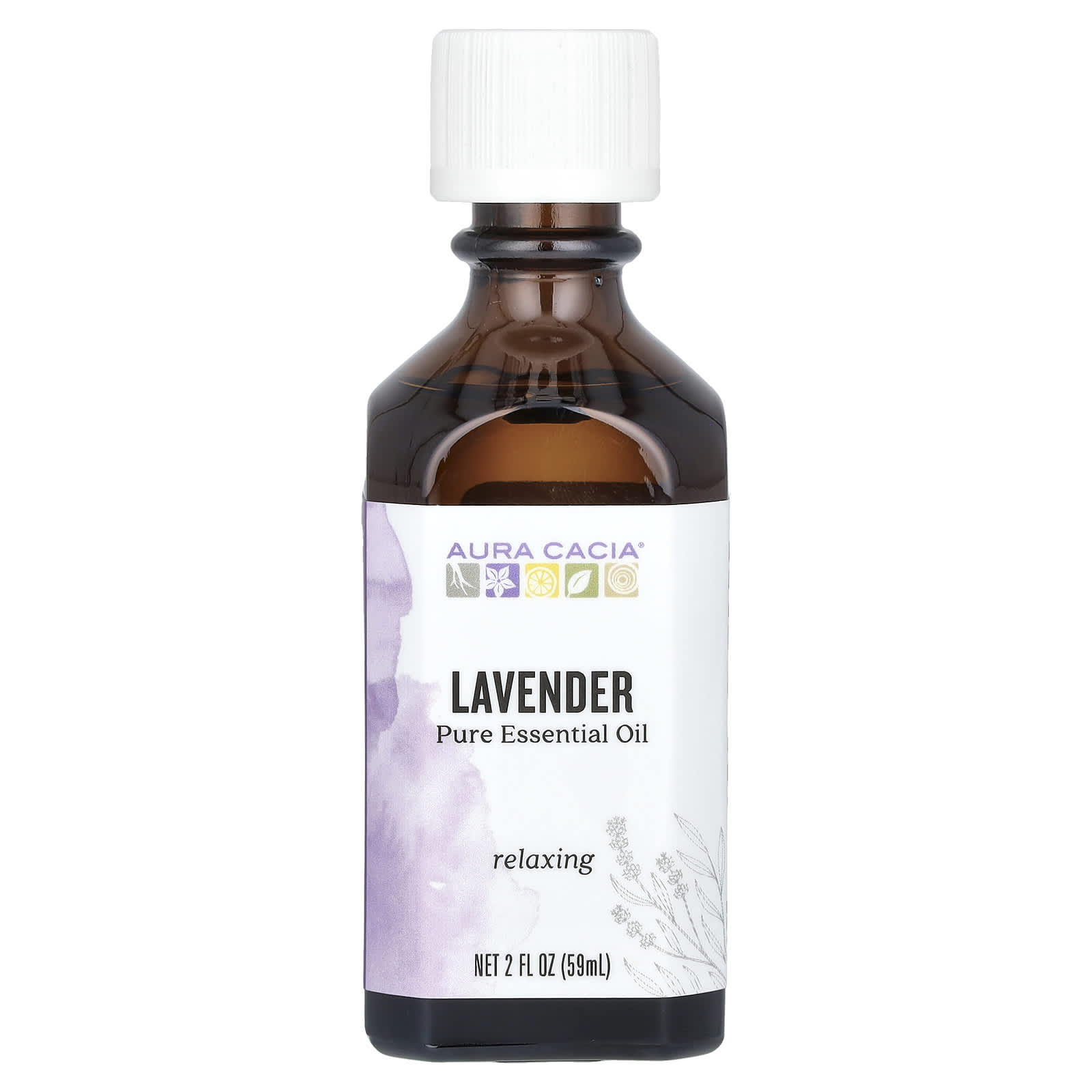 Lavender Essential Oil for Relaxation by Aura Cacia, 2 fl oz - Image 1