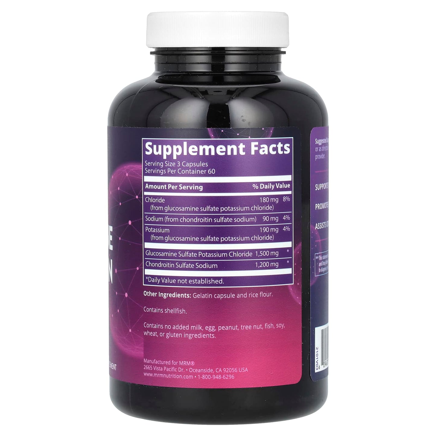 MRM Nutrition, Glucosamine Chondroitin, 180 Capsules - Image 2