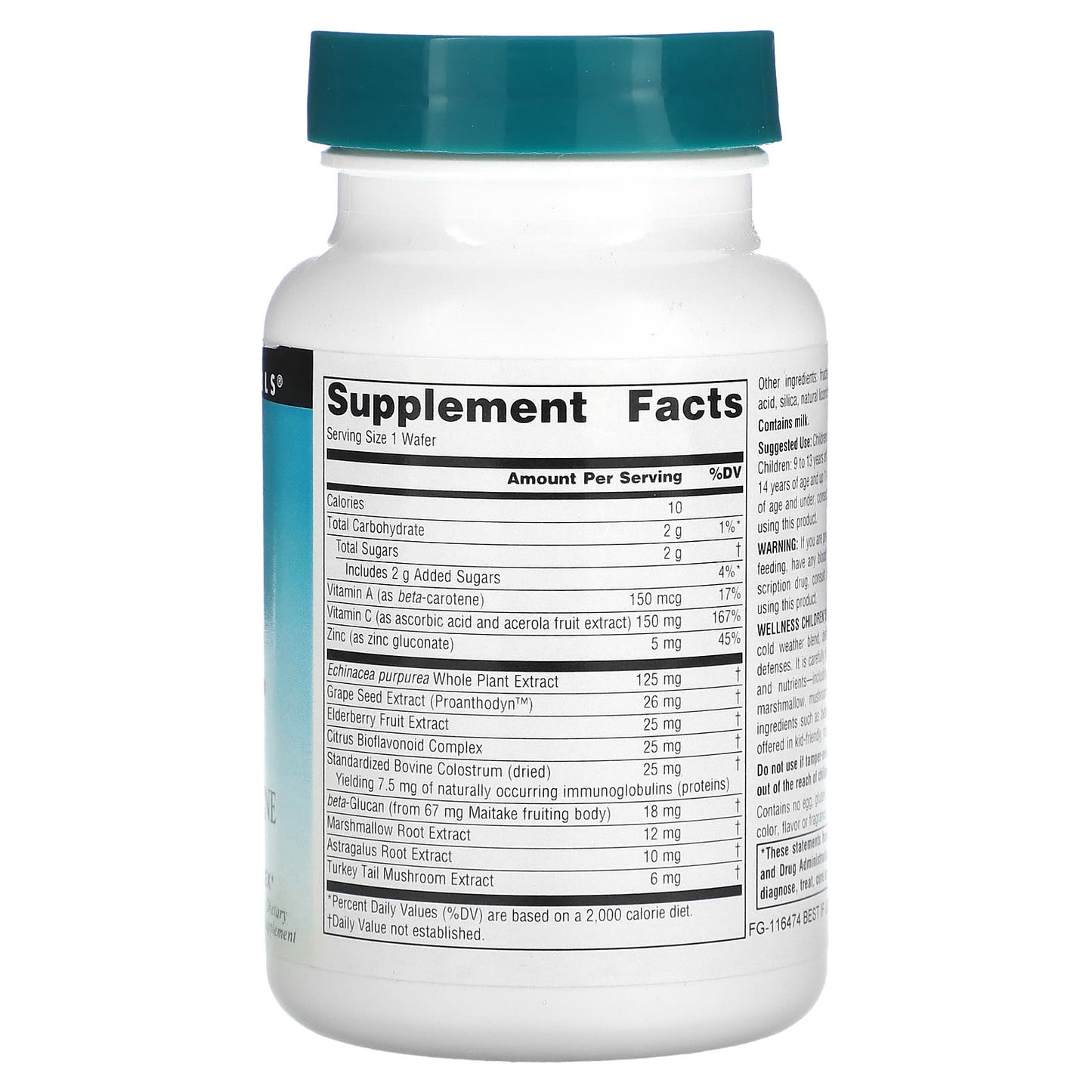 Source Naturals, Wellness Children's Immune Chewable™, Delicious Berry, 30 Wafers - Image 2