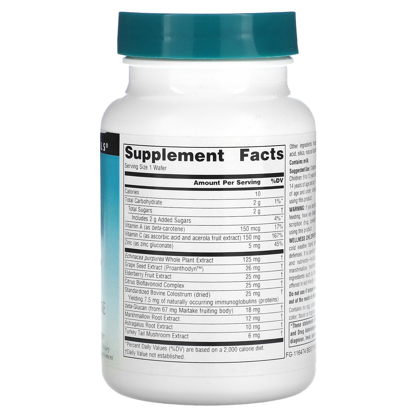 Source Naturals, Wellness Children's Immune Chewable™, Delicious Berry, 30 Wafers - Image 2