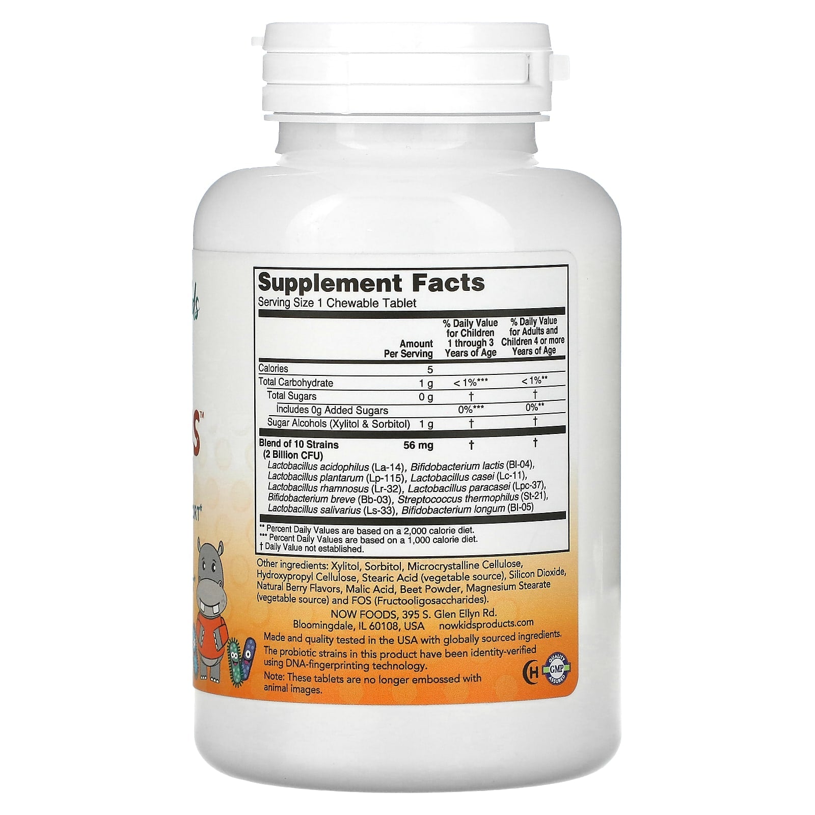 NOW Foods, Berry Dophilus, Kids, 2 Billion CFU, 120 Chewables - Image 2