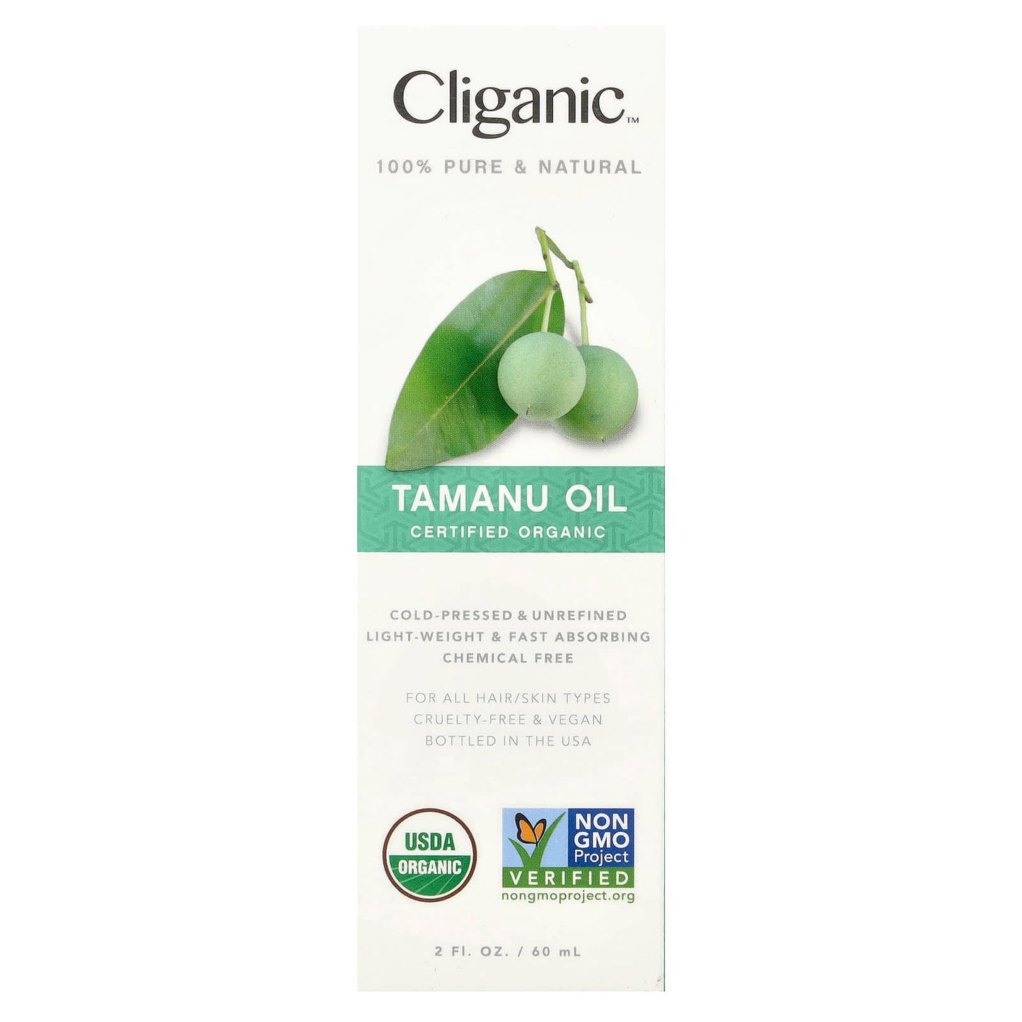Cliganic Organic Tamanu Oil for Skin & Hair, 100% Natural 2 fl oz - Image 2