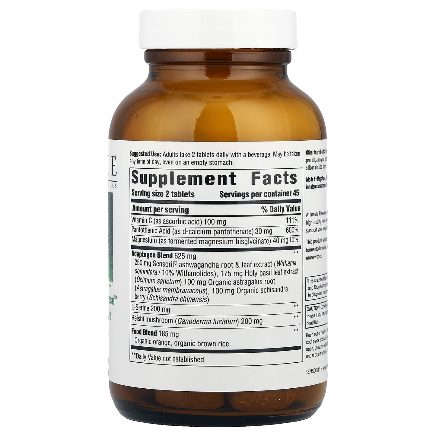 Adrenal Support Supplement | Innate Response Formulas, 90 Tablets - Image 2