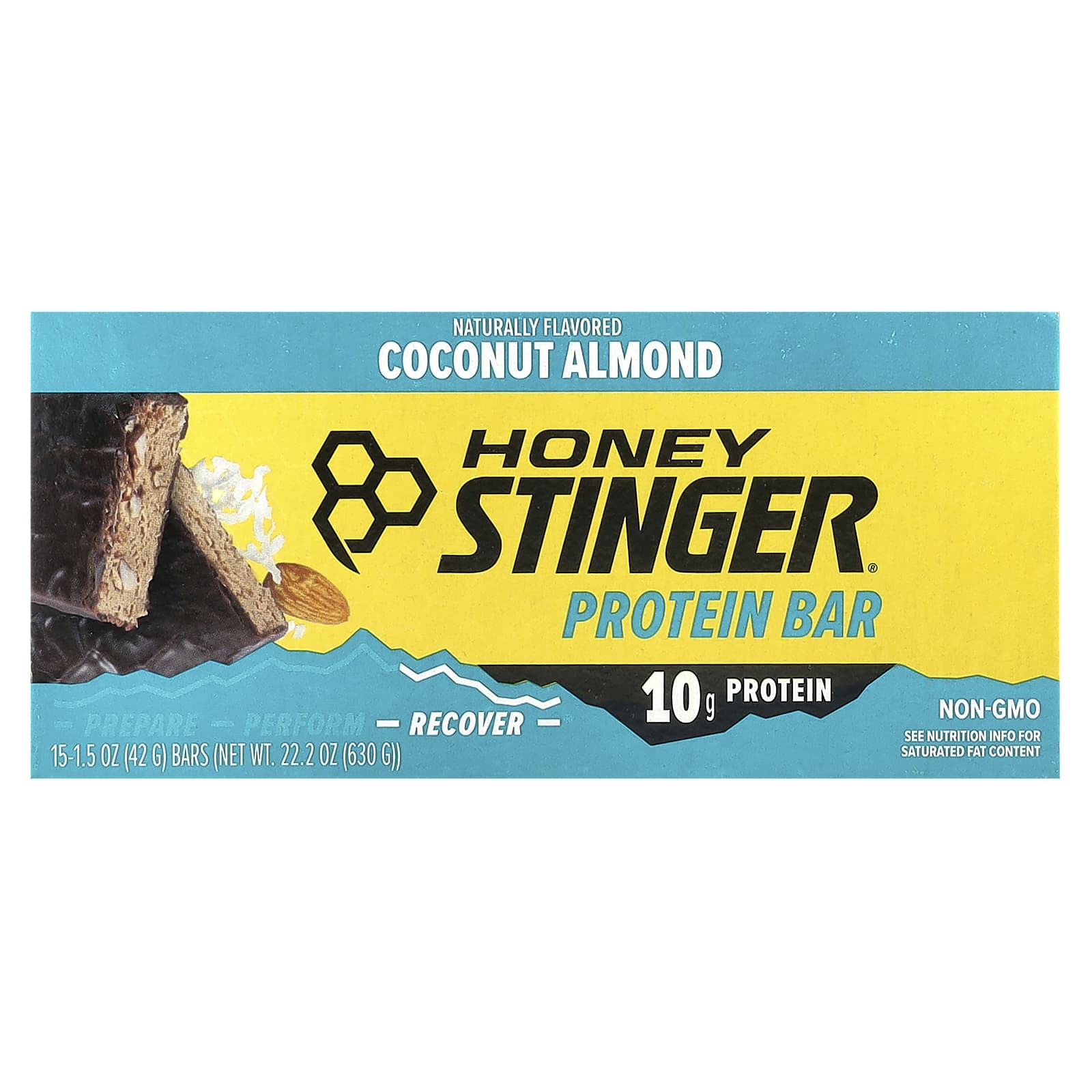 Honey Stinger Coconut Almond Protein Bars - 15 Count, 15g Protein - Image 1