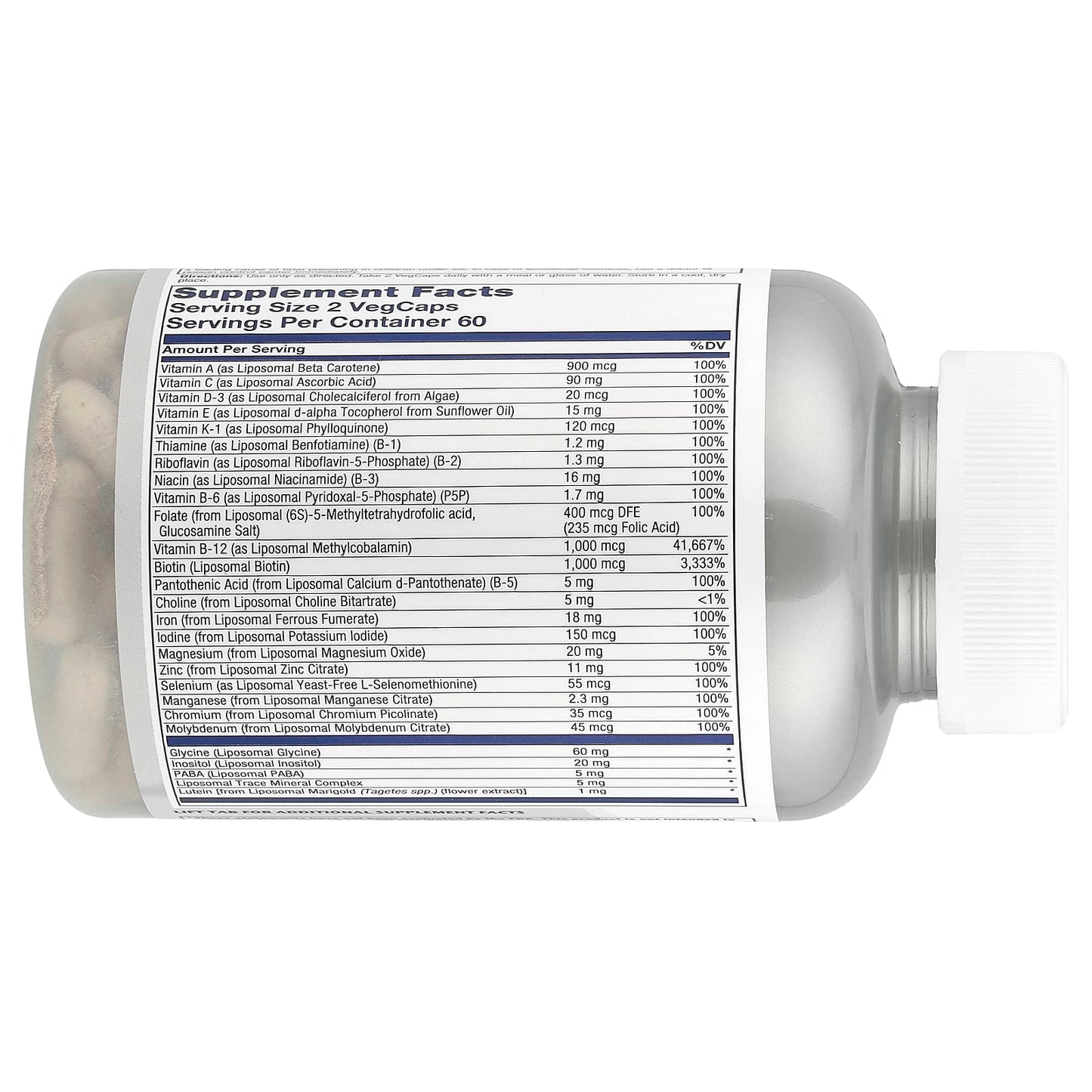 Solaray, High Potency Women's Liposomal Multivitamin, 120 VegCaps - Image 2