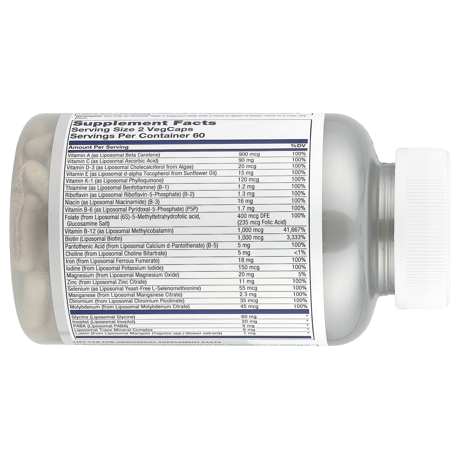 Solaray, High Potency Women's Liposomal Multivitamin, 120 VegCaps - Image 2