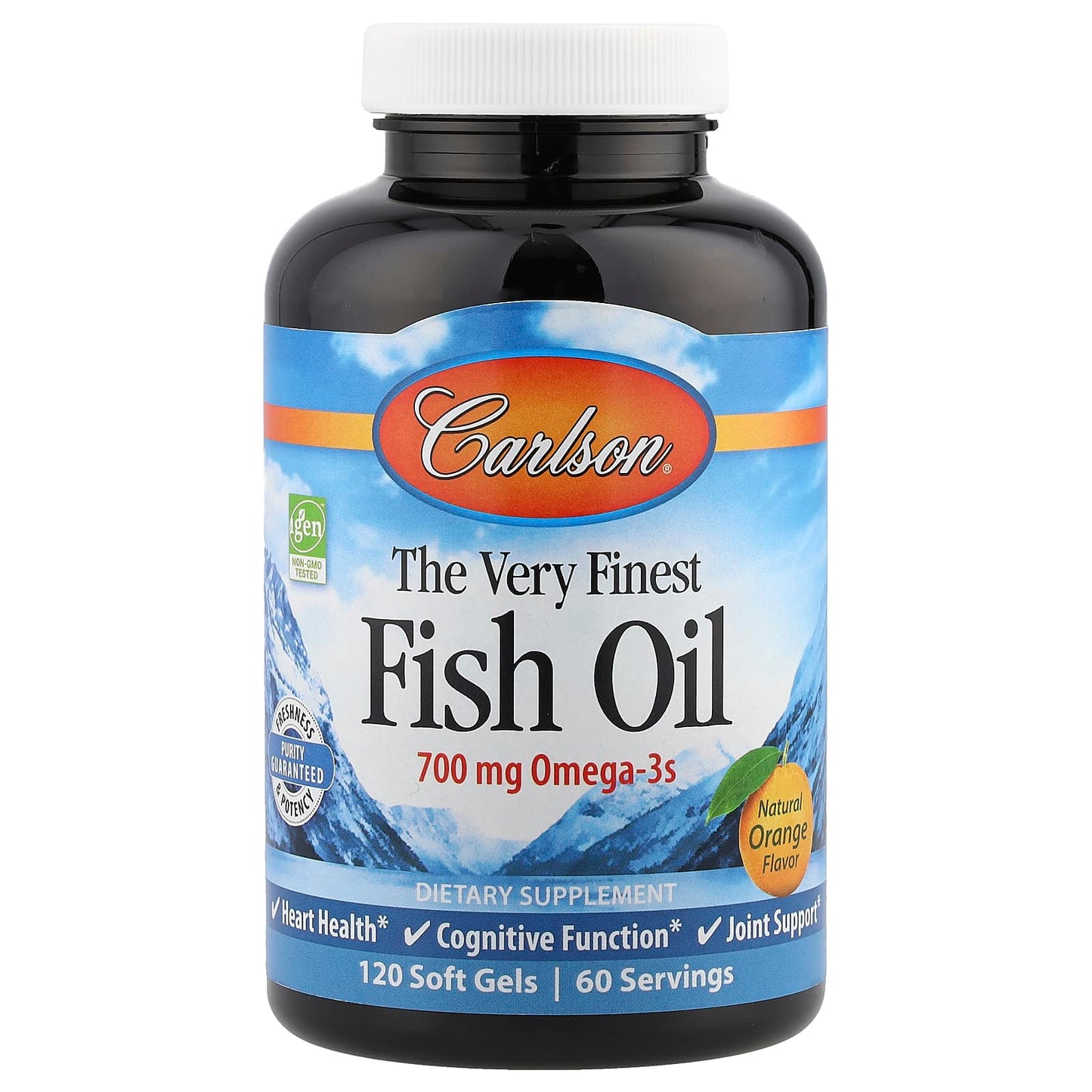 Carlson's Best Norwegian Omega-3 Fish Oil, 120 Soft Gels, Gluten Free - Image 1