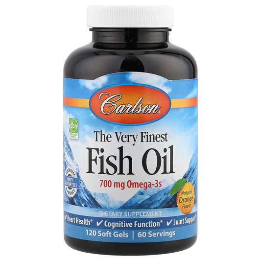 Carlson's Best Norwegian Omega-3 Fish Oil, 120 Soft Gels, Gluten Free - Image 1