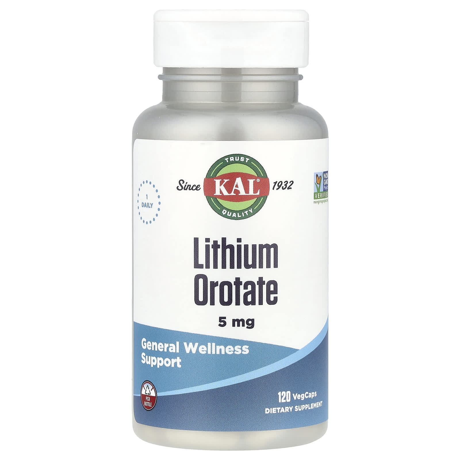 Lithium Orotate 5mg - General Wellness Support by KAL - Image 1