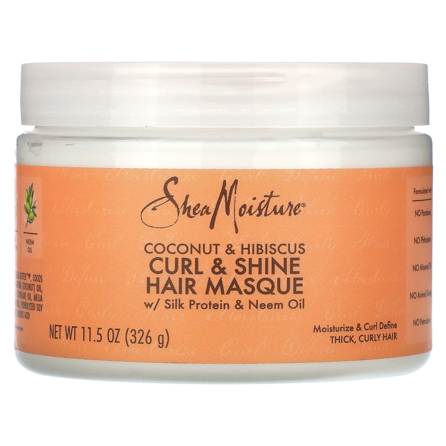 SheaMoisture, Curl & Shine Hair Masque, Coconut & Hibiscus, 11.5 oz (326 g) - Image 1