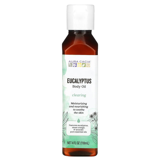 Aura Cacia Clearing Eucalyptus Body Oil, 4 fl oz - Image 1