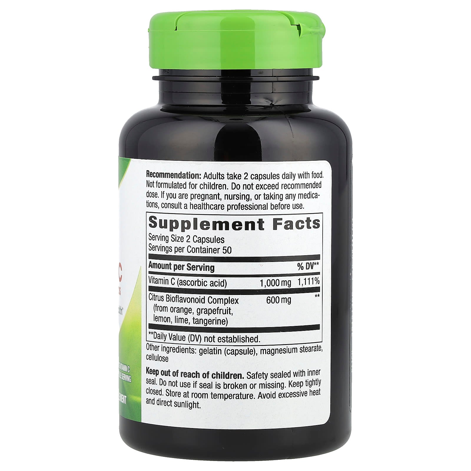 Nature's Way, Vitamin C With Bioflavonoids, 100 Capsules - Image 2