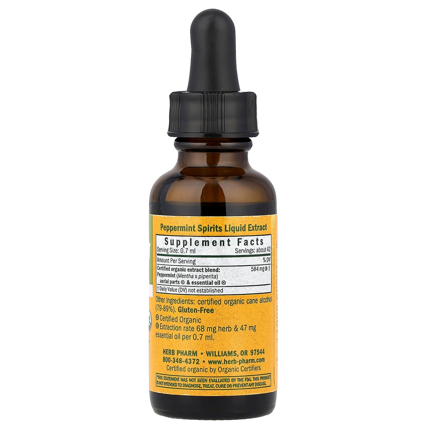 Peppermint Spirits Liquid Extract by Herb Pharm - USDA Organic, Gluten Free - Image 2