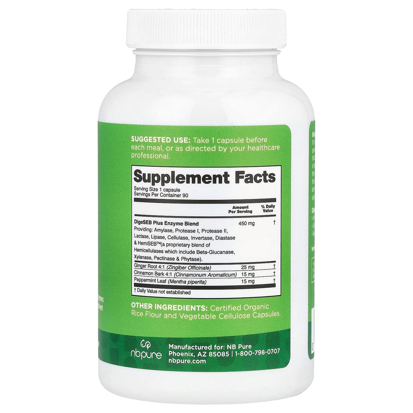NB Pure, Digestive Enzyme Complex, 90 Capsules - Image 2