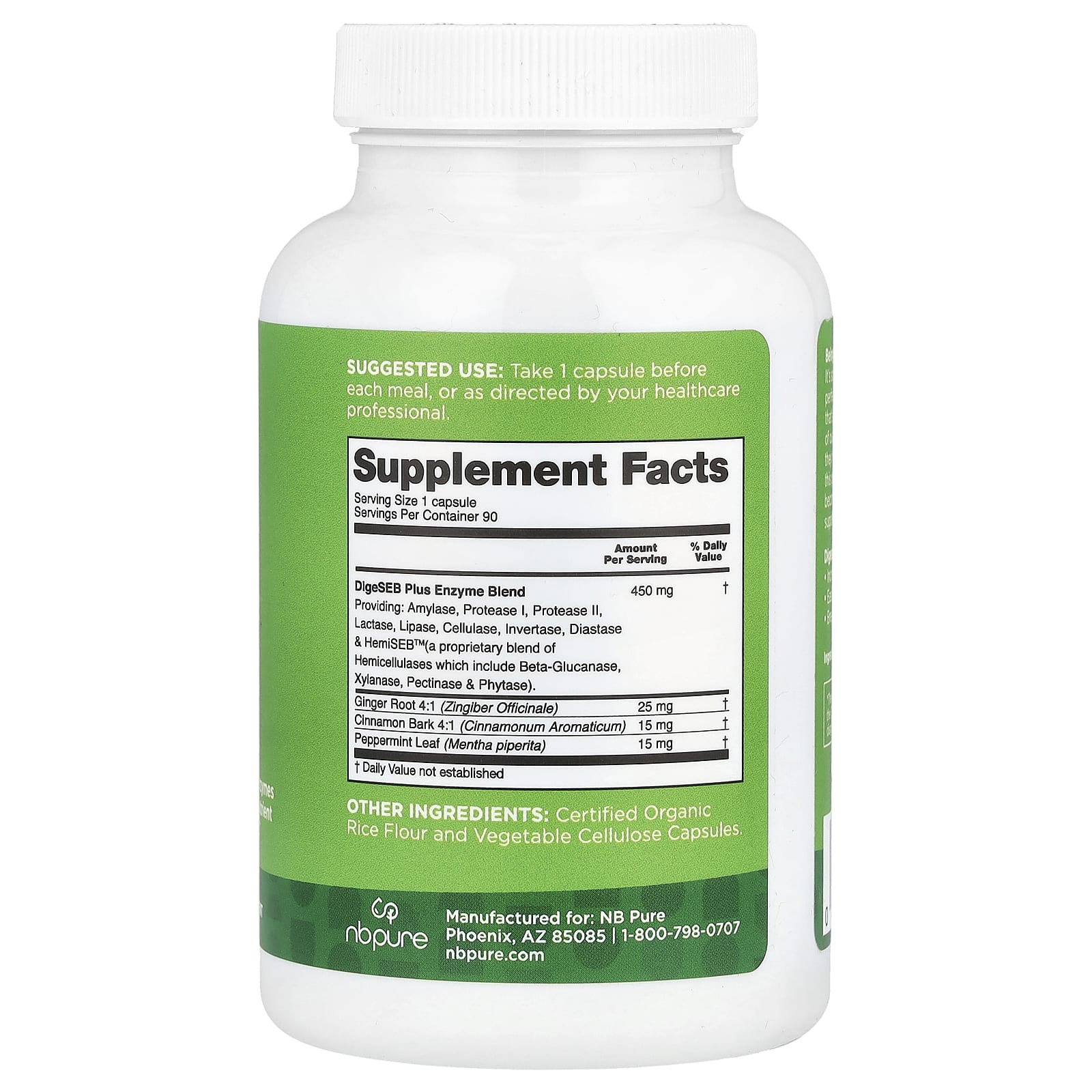 NB Pure, Digestive Enzyme Complex, 90 Capsules - Image 2