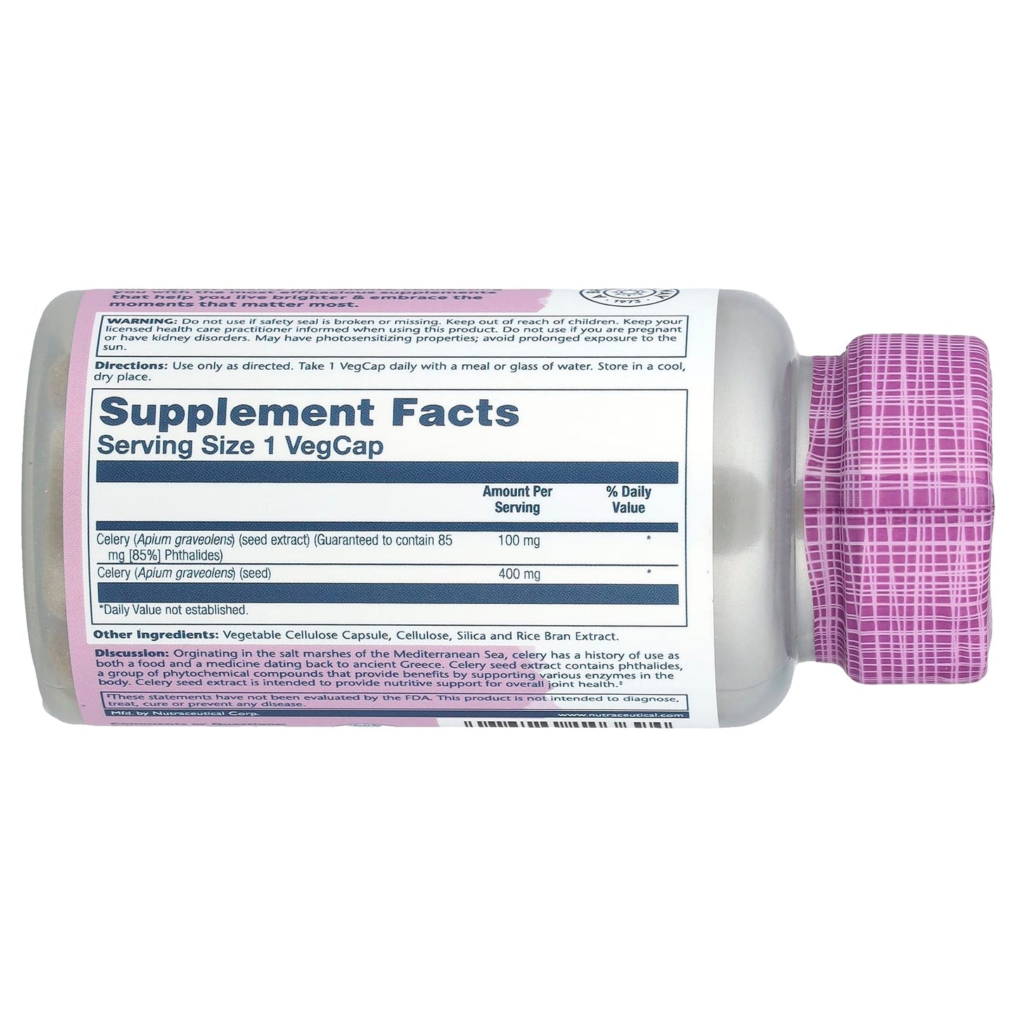Solaray, Vital Extracts, Celery Seed, 30 VegCaps - Image 2