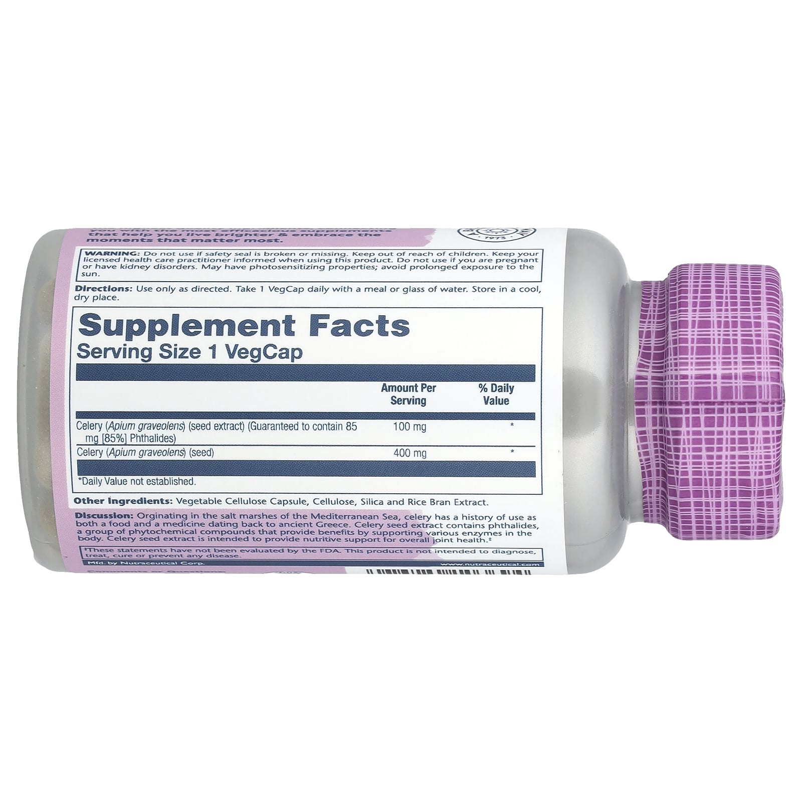 Solaray, Vital Extracts, Celery Seed, 30 VegCaps - Image 2