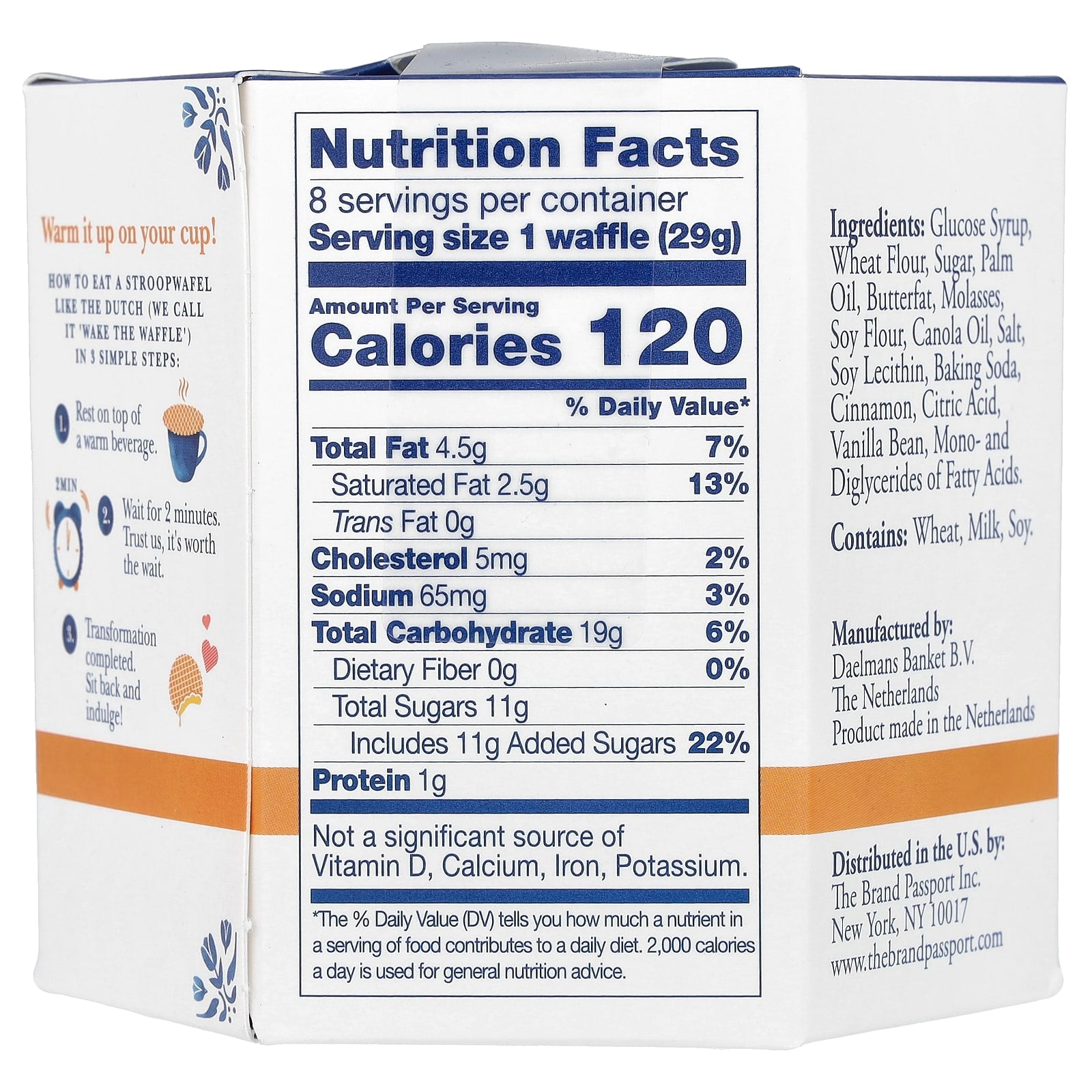 Authentic Dutch Caramel Stroopwafels by Daelmans - 8 Waffles, 8.11 oz - Image 2
