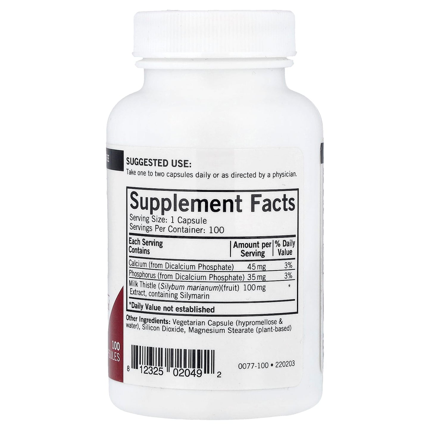 Kirkman Labs, Milk Thistle, 100 Capsules - Image 2
