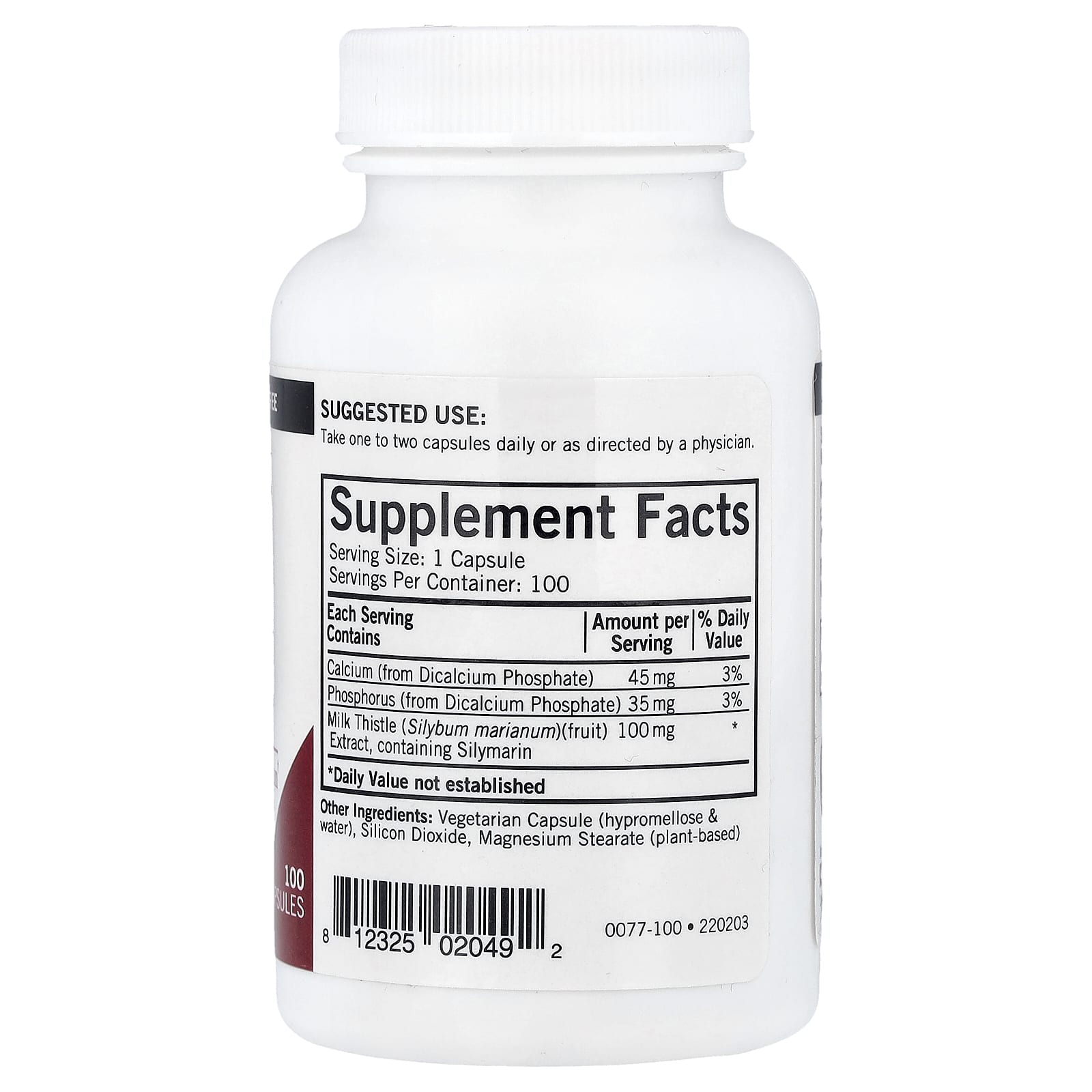 Kirkman Labs, Milk Thistle, 100 Capsules - Image 2